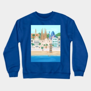 Barcelona city Crewneck Sweatshirt